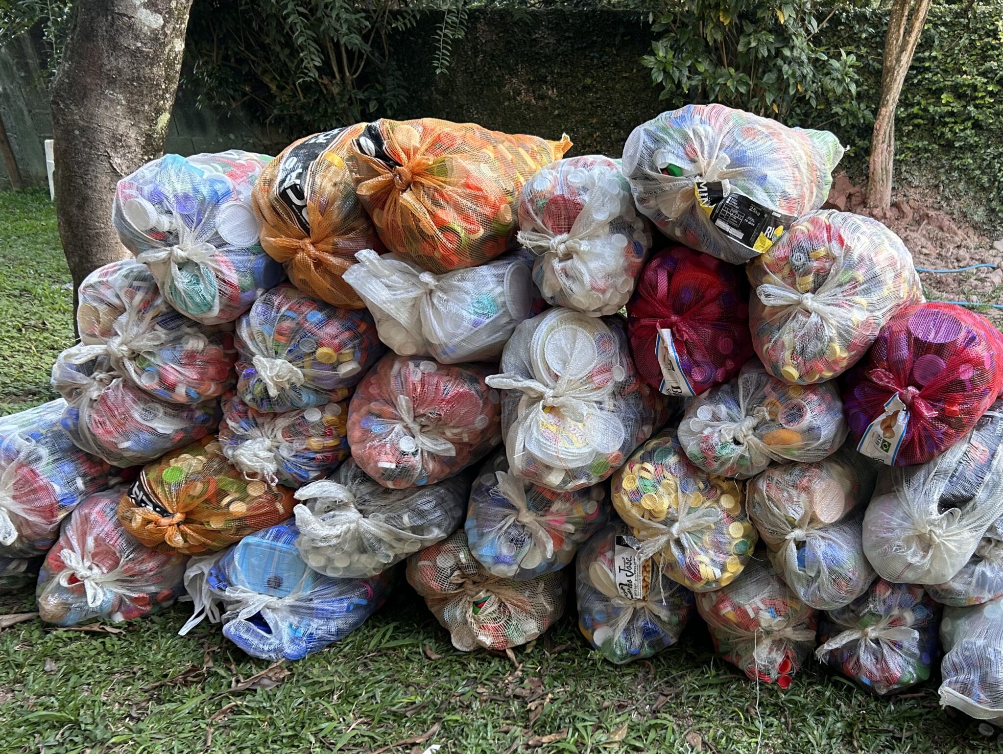 Sacolas de recicláveis